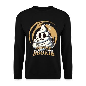 Funny poop pile ghost humorous poop - Unisex Sweatshirt - black - Front - Alina (178cm) & Michal (187cm)