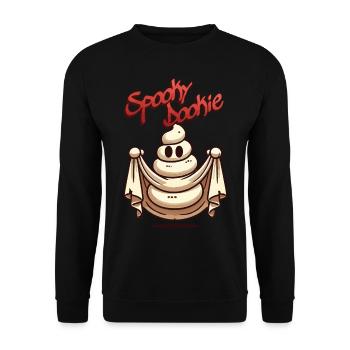 Funny poop pile ghost spooky dookie design - Unisex Sweatshirt - black - Front - Alina (178cm) & Michal (187cm)