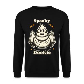 Funny poop pile ghost costume idea - Unisex Sweatshirt - black - Front - Alina (178cm) & Michal (187cm)