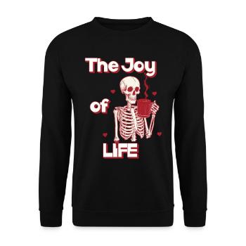 Coffee The Joy Of Life Funny Coffee Lover - Unisex Sweatshirt - black - Front - Alina (178cm) & Michal (187cm)