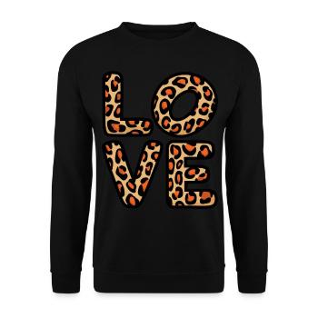 Signe de paix Amour des années 60 des années 70 Costume Groovy Hippie - Sweat-shirt Unisexe - noir - Devant - Alina (178cm) & Michal (187cm)