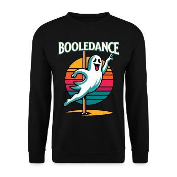 Lustiger Boole-dance Spruch Pole Dance Halloween - Unisex Pullover - Schwarz - Vorne - Alina (178cm) & Michal (187cm)