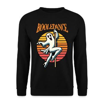 Lustiger Boole-dance Spruch Pole Dance Halloween - Unisex Pullover - Schwarz - Vorne - Alina (178cm) & Michal (187cm)