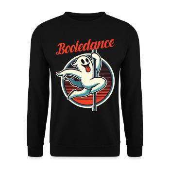Lustiger Boole-dance Spruch Pole Dance Halloween - Unisex Pullover - Schwarz - Vorne - Alina (178cm) & Michal (187cm)