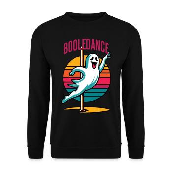 Lustiger Boole-dance Spruch Pole Dance Halloween - Unisex Pullover - Schwarz - Vorne - Alina (178cm) & Michal (187cm)
