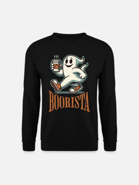 Funny Coffee Saying Spooky Ghosts - Unisex Sweatshirt - black