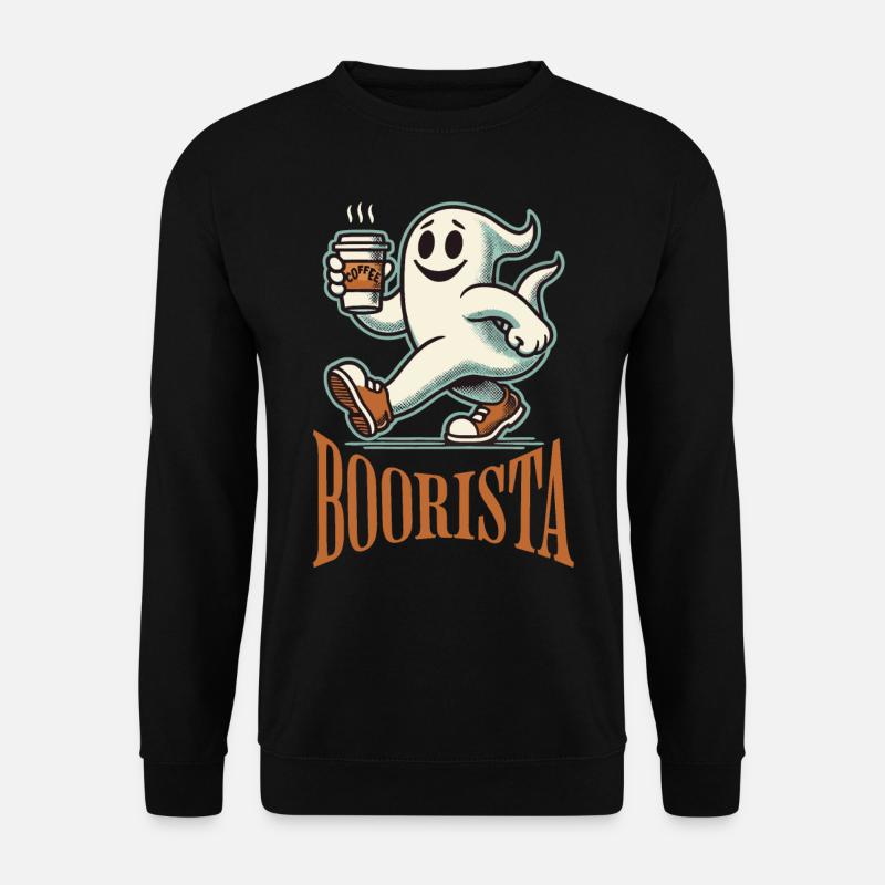 Funny Coffee Saying Spooky Ghosts - Unisex Sweatshirt - black