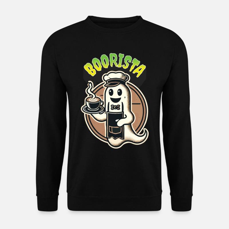 Funny Coffee Saying Spooky Ghosts - Unisex Sweatshirt - black