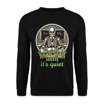 Drôle Enseignant Halloween Sarcasme Dire Design - Sweat-shirt Unisexe - noir - Devant - Alina (178cm) & Michal (187cm)