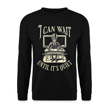 Lustiges Lehrer Design Last Minute Kostüm - Unisex Pullover - Schwarz - Vorne - Alina (178cm) & Michal (187cm)