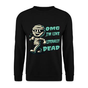 Funny Halloween Saying DIY Disguise Retro - Unisex Sweatshirt - black - Front - Alina (178cm) & Michal (187cm)