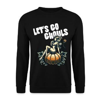 Let's Go Ghouls Funny Halloween Girl - Unisex Sweatshirt - black - Front - Alina (178cm) & Michal (187cm)