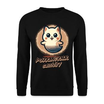 Drôle Tenue d’Halloween Purranormal Cattivity - Sweat-shirt Unisexe - noir - Devant - Alina (178cm) & Michal (187cm)