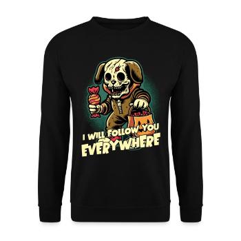 Halloween squelette chien collection de bonbons - Sweat-shirt Unisexe - noir - Devant - Alina (178cm) & Michal (187cm)