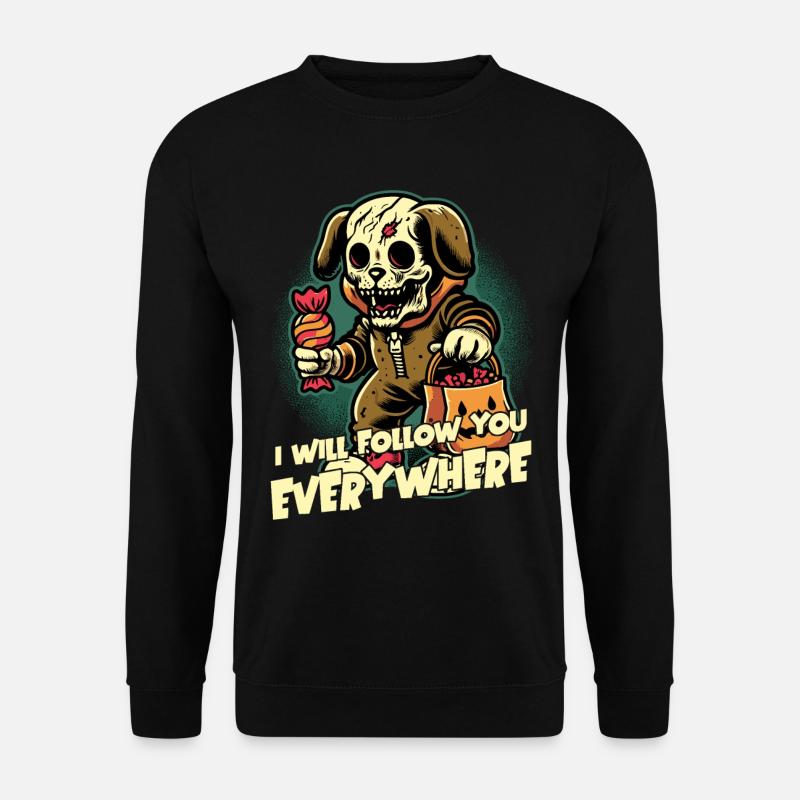 Halloween Skeleton Dog Candy Collecting - Unisex Sweatshirt - black