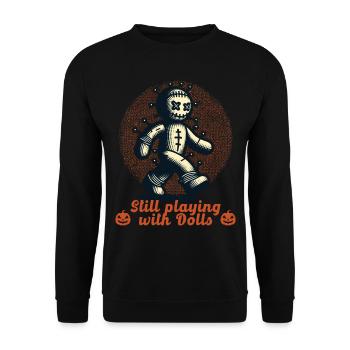Poupée vaudou Creepy Party Design - Sweat-shirt Unisexe - noir - Devant - Alina (178cm) & Michal (187cm)