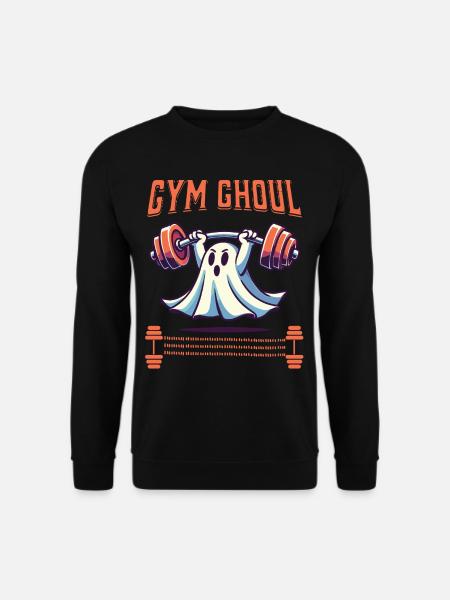 Gym Ghoul Halloween Fitness Ghost - Unisex Sweatshirt - black