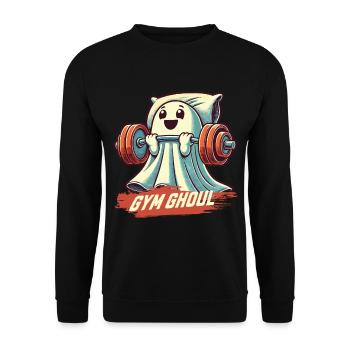 Gym Ghoul for fitness enthusiasts - Unisex Sweatshirt - black - Front - Alina (178cm) & Michal (187cm)