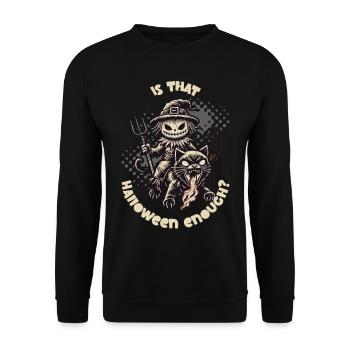 Halloween Mood Pure Creepy Evil Witch With - Unisex Sweatshirt - black - Front - Alina (178cm) & Michal (187cm)