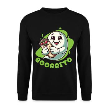Ghost Boorrito for Burrito Lovers - Unisex Sweatshirt - black - Front - Alina (178cm) & Michal (187cm)