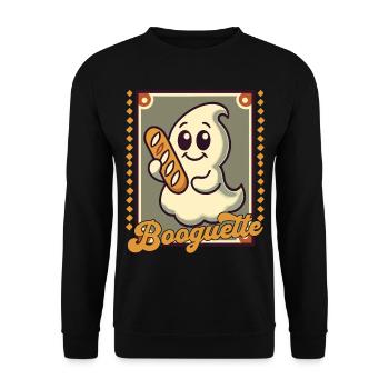Booguette fantôme pour les amateurs de baguette - Sweat-shirt Unisexe - noir - Devant - Alina (178cm) & Michal (187cm)