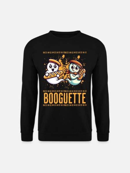 Baguette Ghost Booguette Fun - Unisex Sweatshirt - black