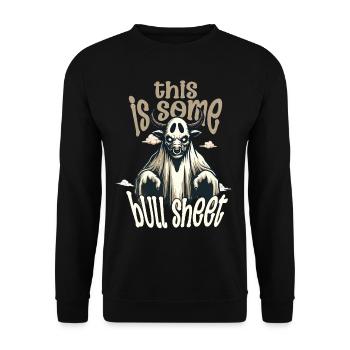 Il s’agit d’un motif de feuille de taureau - Sweat-shirt Unisexe - noir - Devant - Alina (178cm) & Michal (187cm)