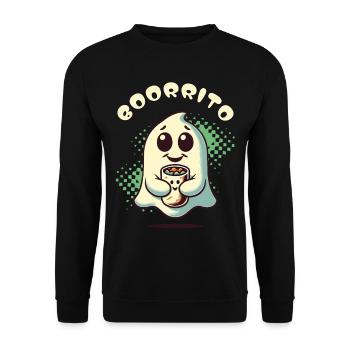 gruGespense with burrito for burrito lovers - Unisex Sweatshirt - black - Front - Alina (178cm) & Michal (187cm)
