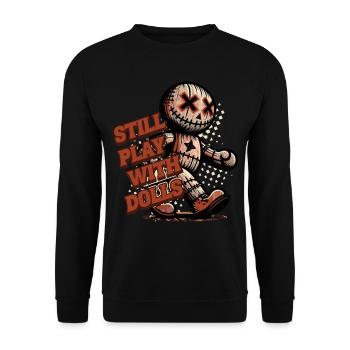 Poupée vaudou Creepy Party Design effrayant - Sweat-shirt Unisexe - noir - Devant - Alina (178cm) & Michal (187cm)
