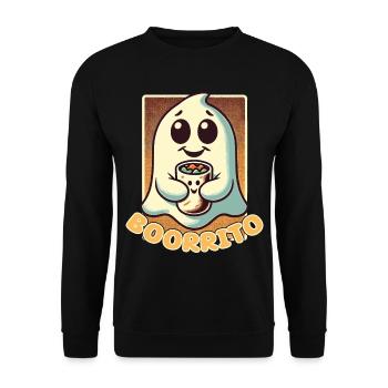 Ghost Boorrito Fun For Burrito Lovers - Unisex Sweatshirt - black - Front - Alina (178cm) & Michal (187cm)