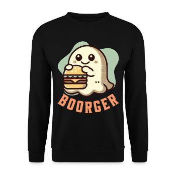 Ghost Boorger pour les fans de Hambourg - Sweat-shirt Unisexe - noir - Devant - Alina (178cm) & Michal (187cm)