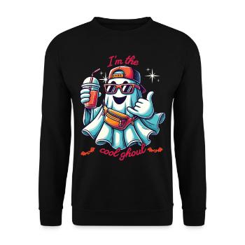 I'm the Cool Ghoul Ghost Friends - Unisex Sweatshirt - black - Front - Alina (178cm) & Michal (187cm)
