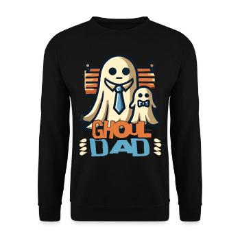Ghoul Dad Geisterspaß für Väter - Unisex Pullover - Schwarz - Vorne - Alina (178cm) & Michal (187cm)