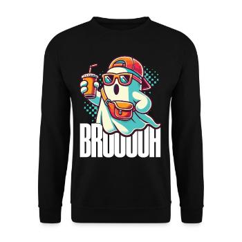 Ghost Broth Instead Of Boo Stylish - Unisex Sweatshirt - black - Front - Alina (178cm) & Michal (187cm)