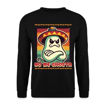 Funny Mexican Ghost No Me Ghosta - Unisex Sweatshirt - black - Front - Alina (178cm) & Michal (187cm)