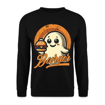 Ghost Burger Lover Boorger Fun - Sweat-shirt Unisexe - noir - Devant - Alina (178cm) & Michal (187cm)