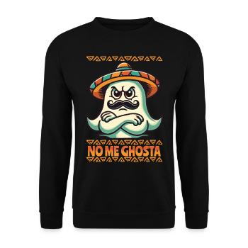 Funny Mexican Ghost No Me Ghosta - Unisex Sweatshirt - black - Front - Alina (178cm) & Michal (187cm)