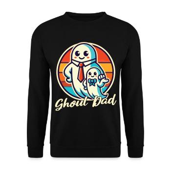 Ghoul Dad Ghost Family Fun - Unisex Sweatshirt - black - Front - Alina (178cm) & Michal (187cm)