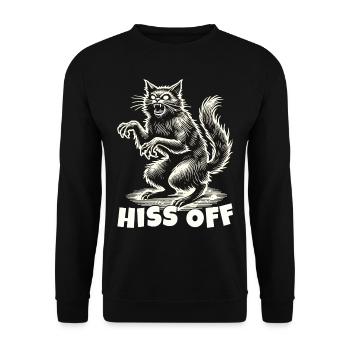 Déclaration effrayante de chat sifflant - Sweat-shirt Unisexe - noir - Devant - Alina (178cm) & Michal (187cm)