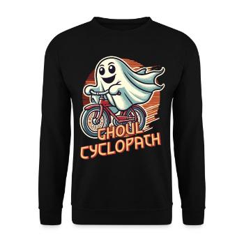Ghoul Cyclopath Ghost Cycling - Unisex Sweatshirt - black - Front - Alina (178cm) & Michal (187cm)