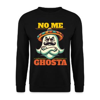 unMexican Ghost Drôle de jeu de mots - Sweat-shirt Unisexe - noir - Devant - Alina (178cm) & Michal (187cm)