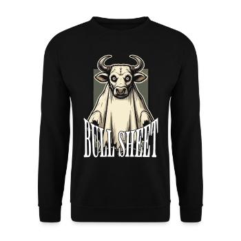 Drôle de taureau feuille d’humour Design - Sweat-shirt Unisexe - noir - Devant - Alina (178cm) & Michal (187cm)