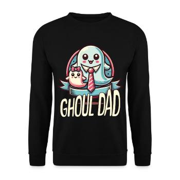 Ghoul Dad Drôle Halloween Design - Sweat-shirt Unisexe - noir - Devant - Alina (178cm) & Michal (187cm)