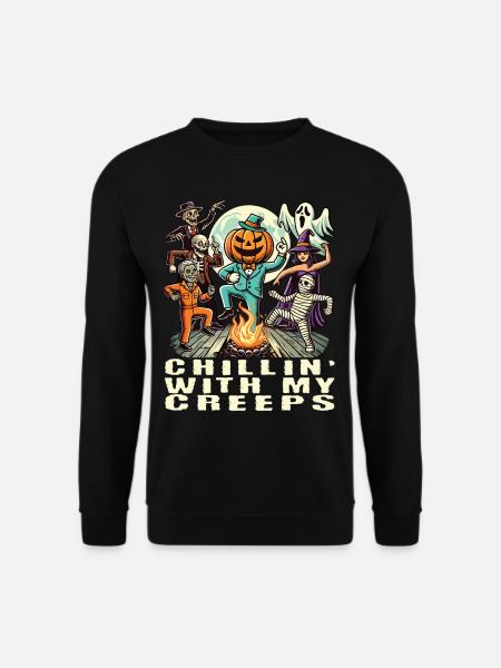 Halloween Fun With Spooky Friends - Unisex Sweatshirt - black