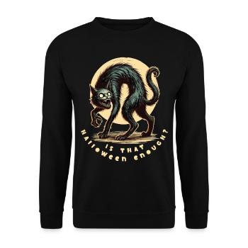 Is Halloween enough cat - Unisex Sweatshirt - black - Front - Alina (178cm) & Michal (187cm)