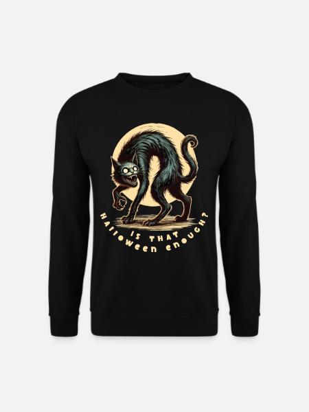 Is Halloween enough cat - Unisex Sweatshirt - black