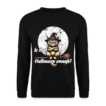 L’Halloween est-il suffisant pour le chat - Sweat-shirt Unisexe - noir - Devant - Alina (178cm) & Michal (187cm)