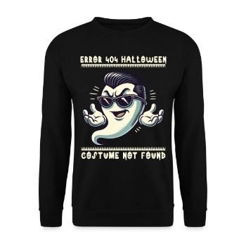 Lustig Error 404 Halloween Kostüm Nicht Gefunden - Unisex Pullover - Schwarz - Vorne - Alina (178cm) & Michal (187cm)