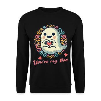 luxureTu es mon boo fantôme amour - Sweat-shirt Unisexe - noir - Devant - Alina (178cm) & Michal (187cm)