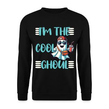 I'm the cool ghost - Unisex Sweatshirt - black - Front - Alina (178cm) & Michal (187cm)
